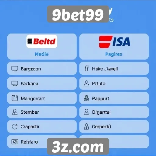 Métodos de pagamento disponíveis no 9bet99